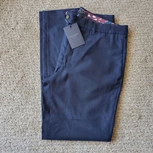 Ted Baker London Navy Core Wool Trousers